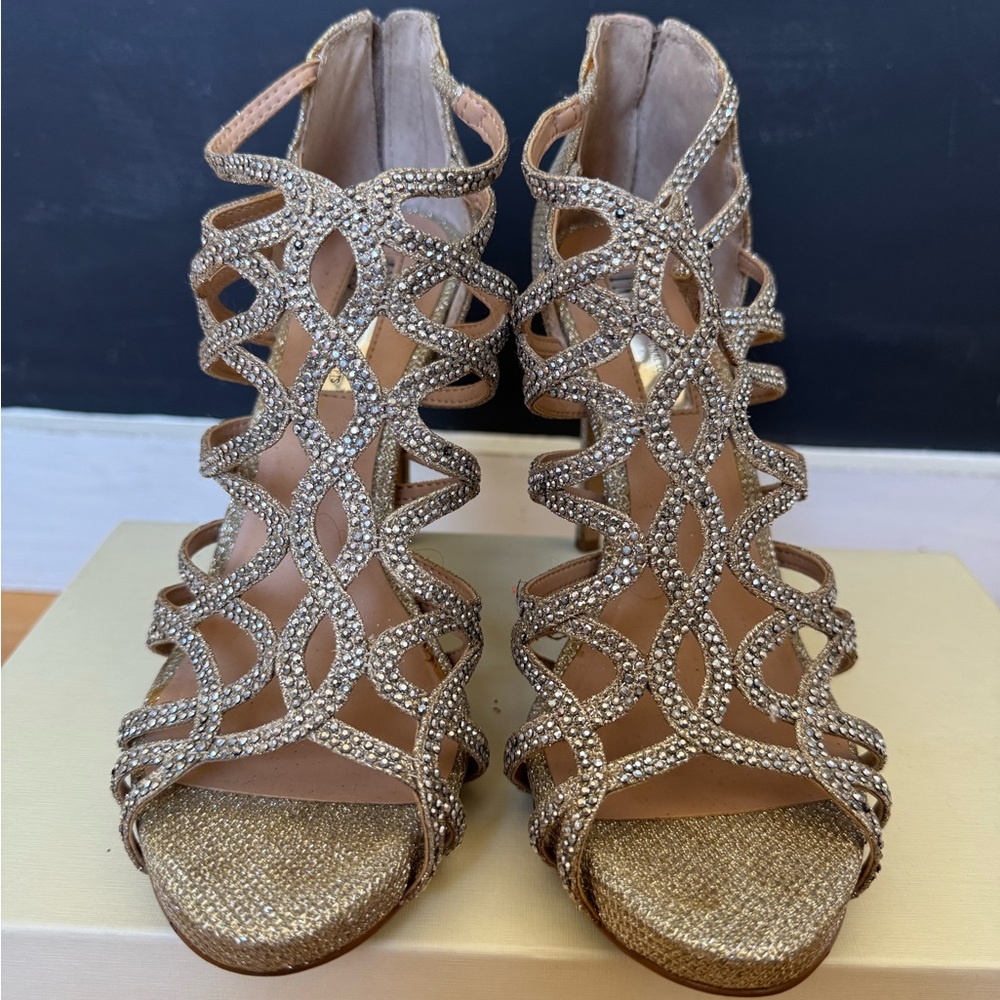 I.N.C Elegant Gold Strappy Women's Heels